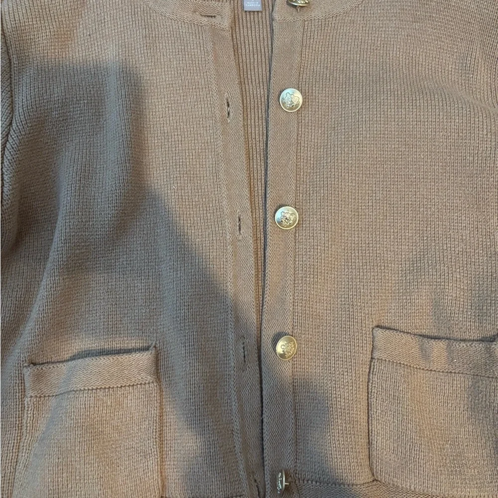 J. Crew Camel Button-Up Cardigan - Picture 3 of 3
